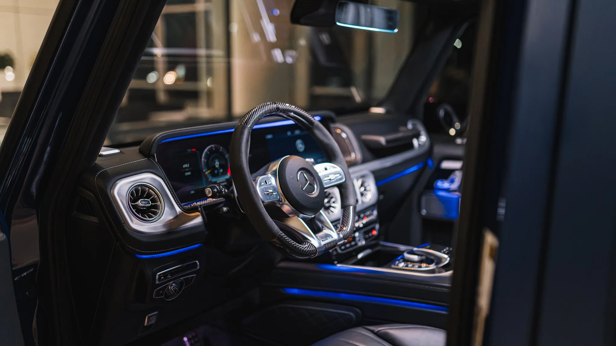 Blue Mercedes AMG G 63 gallery photo 2 of 10 for Monarq Motors.