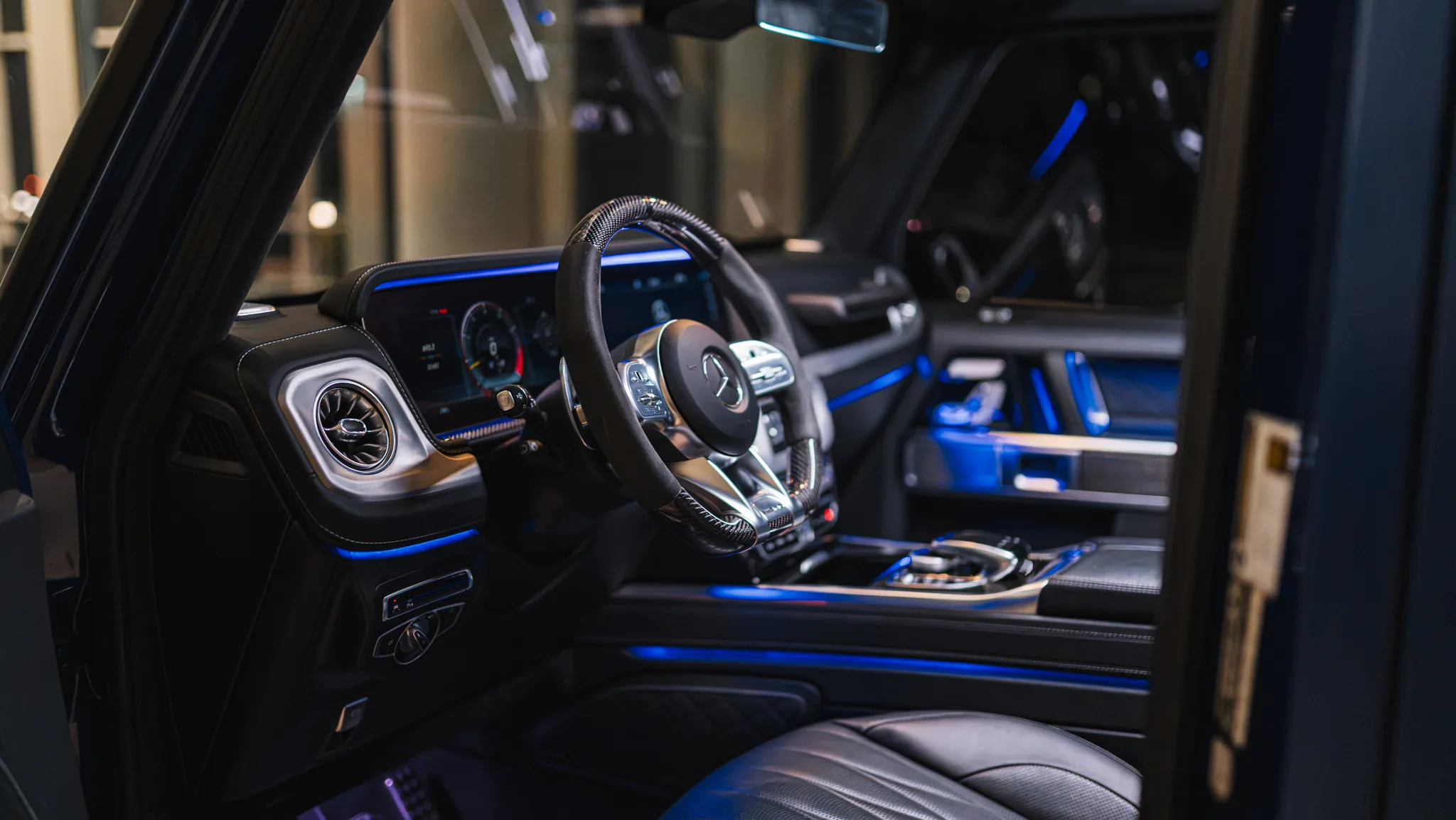 Blue Mercedes AMG G 63 gallery photo 3 of 10 for Monarq Motors.
